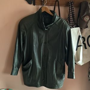 Vintage 💚 | Jacqueline Ferrar Green Leather Jacket